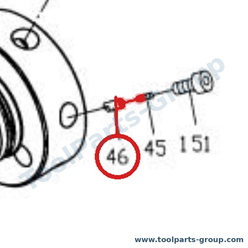JET 04230 – Ersatzteil – Stift Pos. 46 für GHB-1340A, GH-1340A