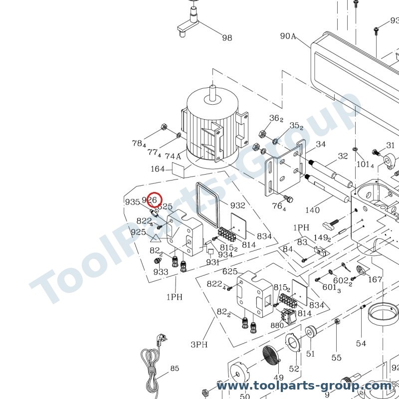 JET 10700606 – Ersatzteil – Tisch Halterung Pos. 6 für JDP-17F