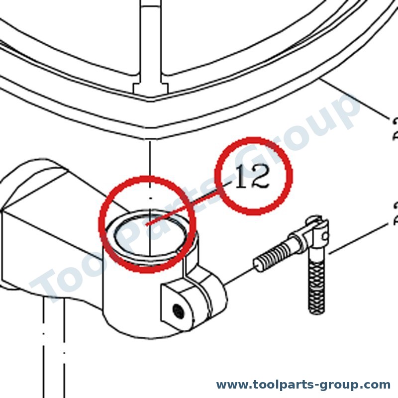 JET 10801201 – Ersatzteil – Tisch Halterung Pos. 12 für JDP-17F