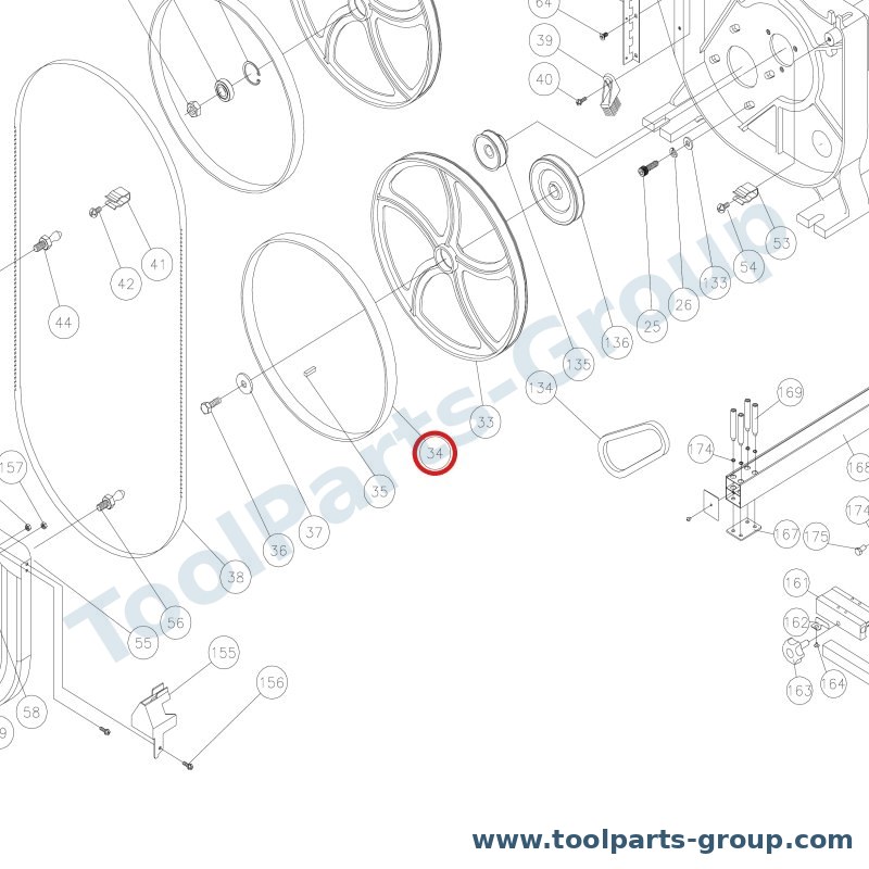 JET 120005 – Ersatzteil – Gummi Tyre für JWBS-12