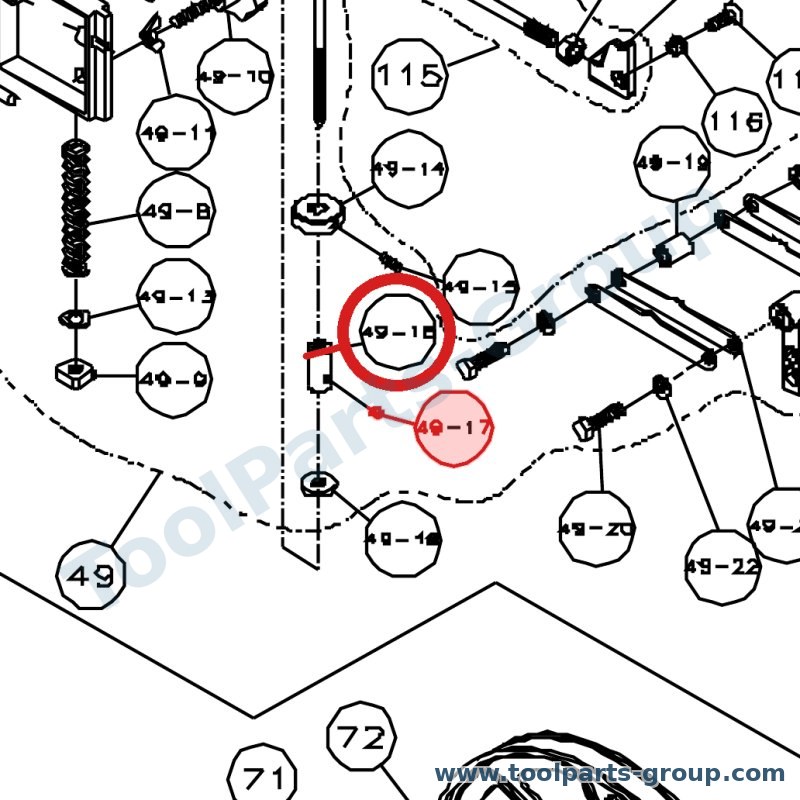 JET 130044 – Ersatzteil – Fixed Ring für JWBS-14, JWBS-14Q
