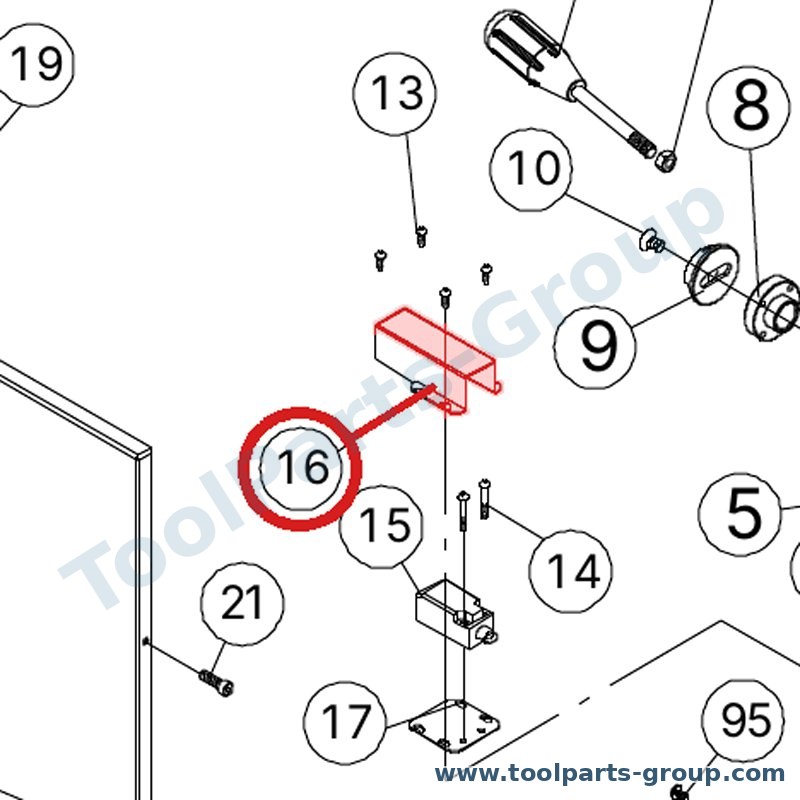 JET 130046 – Ersatzteil – Abdeckung Pos. 16 für JWBS_14Q, JWBS-14Q