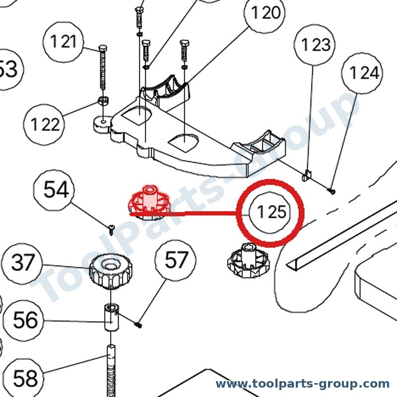 JET 150045 – Ersatzteil – Verriegelung Knopf Pos. 125 für JWBS-14Q