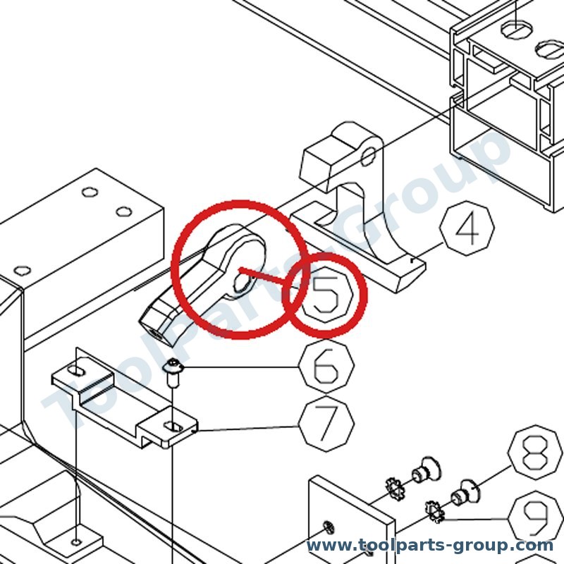 JET 200390 – Ersatzteil – Klemme Cam Pos. 5 für JTS-250S, 250S