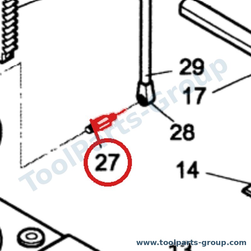JET 23011014 – Ersatzteil – Befestigung unten Zylinder Pos. 27 für JBM-5