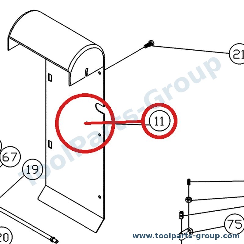 JET 31A-11 – Ersatzteil – Pos. 11 Sanding Riemen Schutz für JSG-31A