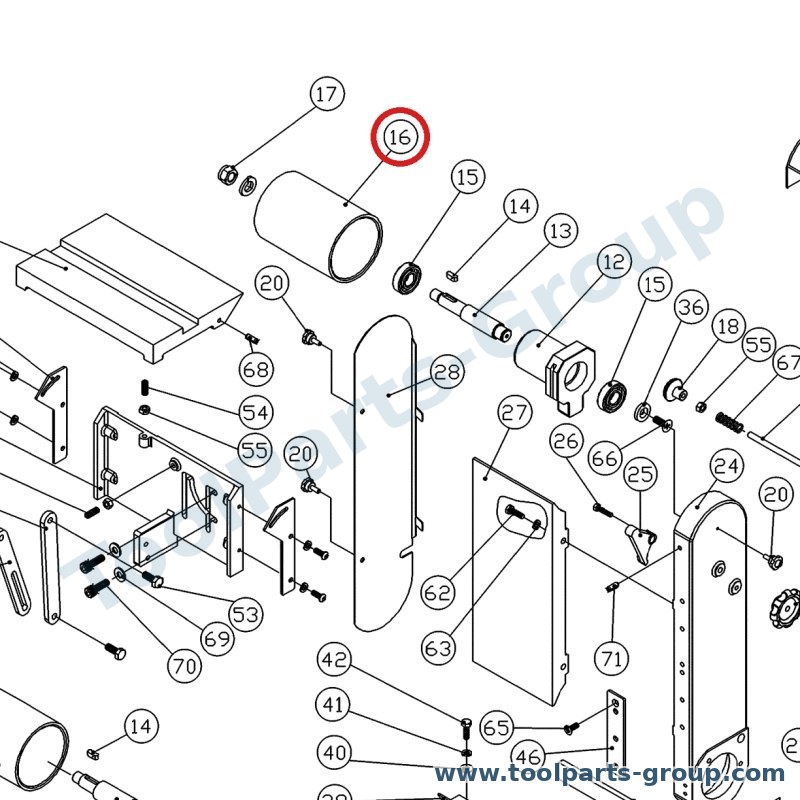 JET 31A-16 – Ersatzteil – Idler Riemenscheibe Pos. 16 für 31A, JSG-31A