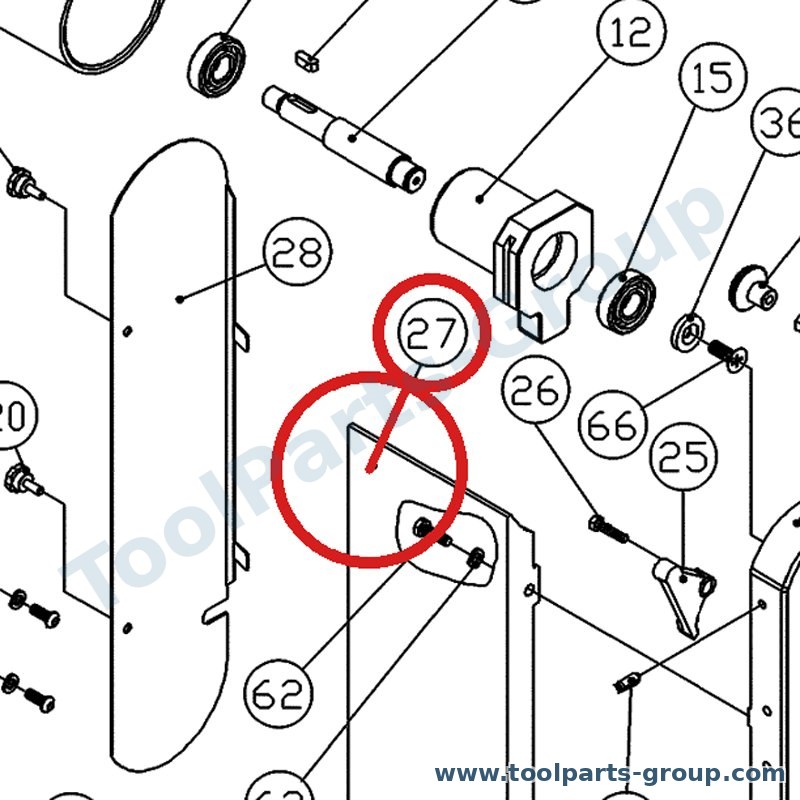 JET 31A-27 – Ersatzteil – Sanding Riemen Tisch Pos. 27 für 31A, JSG-31A