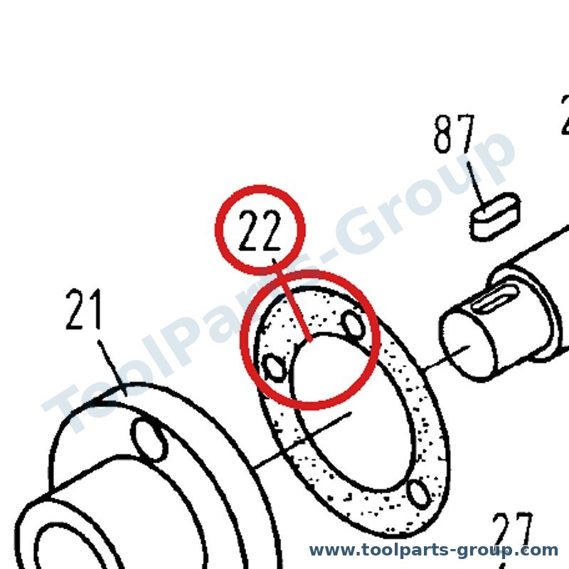 JET 32A5503 – Ersatzteil – Gasket Pos. 22 für GHB-1330/GHB-1340A, GHB-1330, GHB-1340A