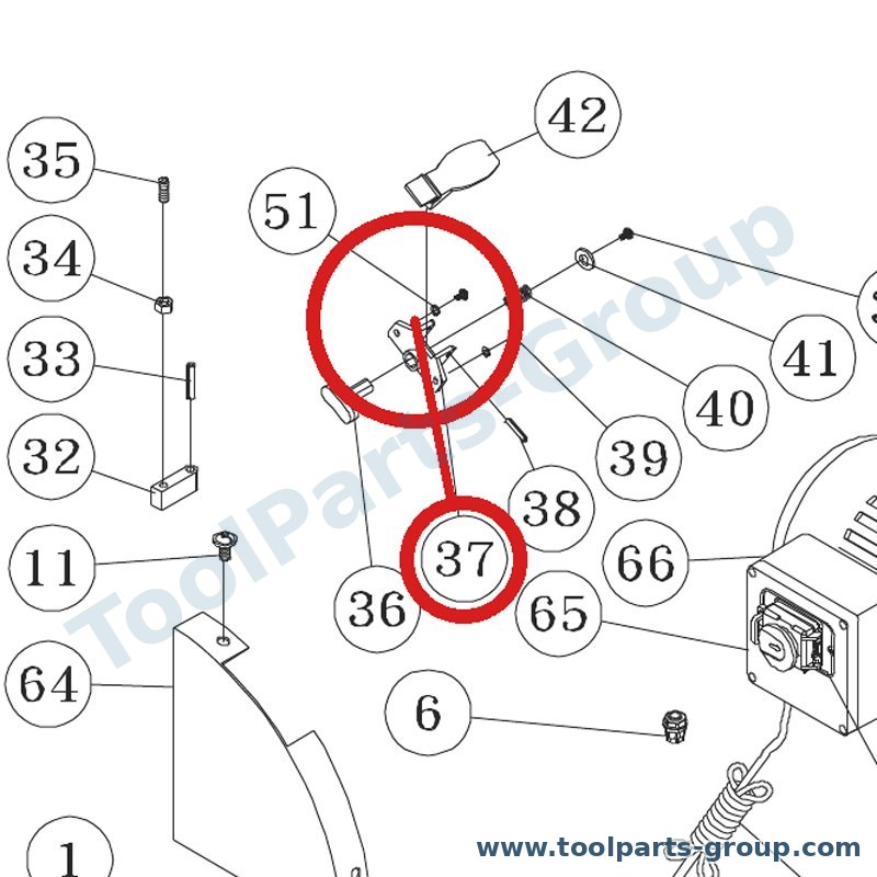 JET 612118 – Ersatzteil – Brake Fixed Grundkörper Pos. 37 für JDS-12