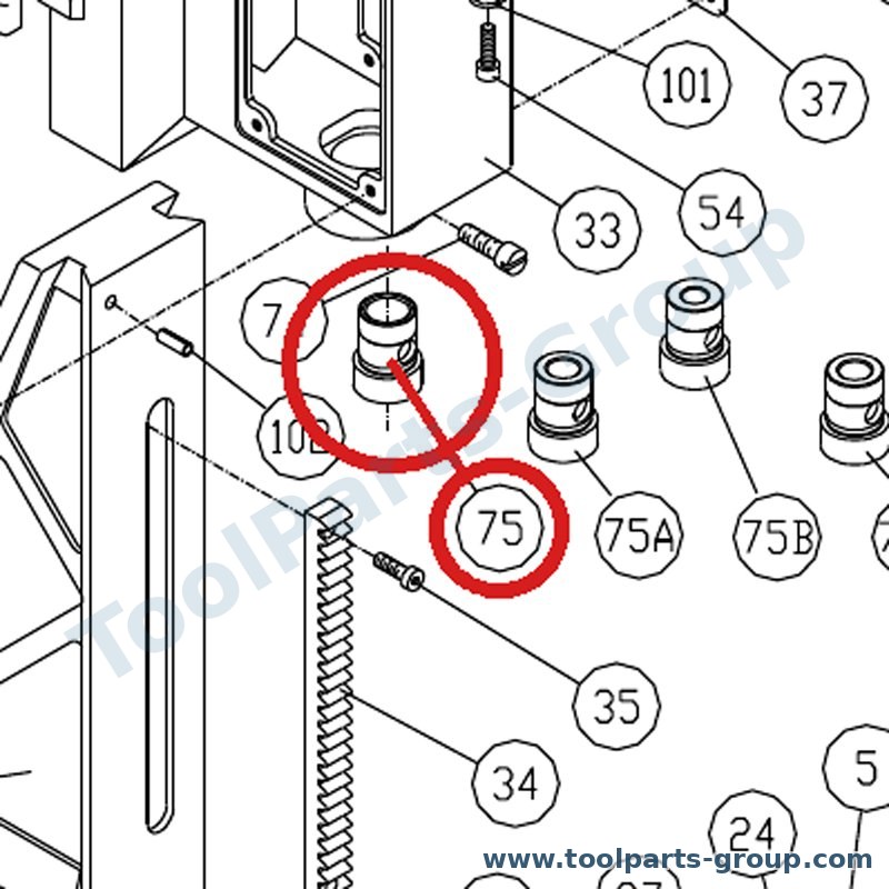 JET 6294198E – Ersatzteil – Buchse 3/4 für 719A