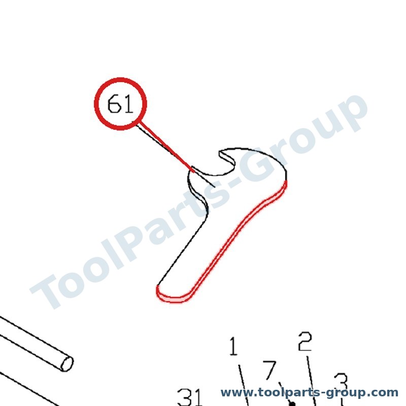 JET 6294744E – Ersatzteil – Face Platte Wrench Pos. 72 für 3520B