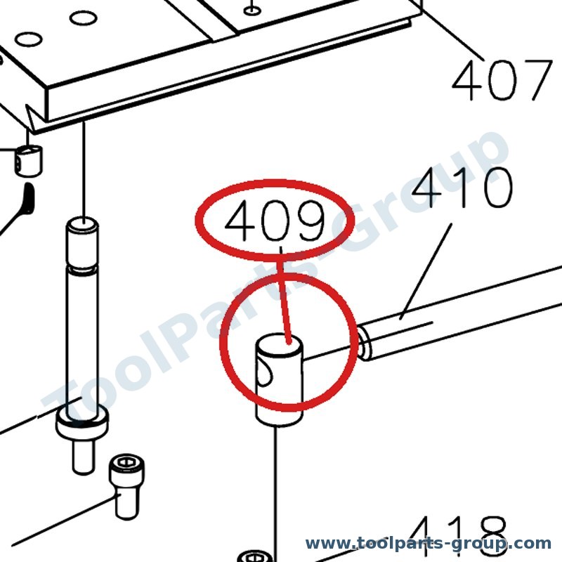 JET 947VA-409 – Ersatzteil – Leadscrew Mutter von Top Slide 1 Pos. 409 für BD-947VA
