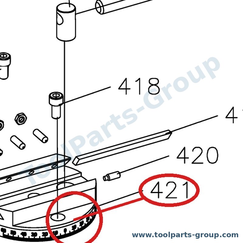 JET 947VA-421 – Ersatzteil – Rotary Tisch von Top Slide Pos. 421 für BD-947VA