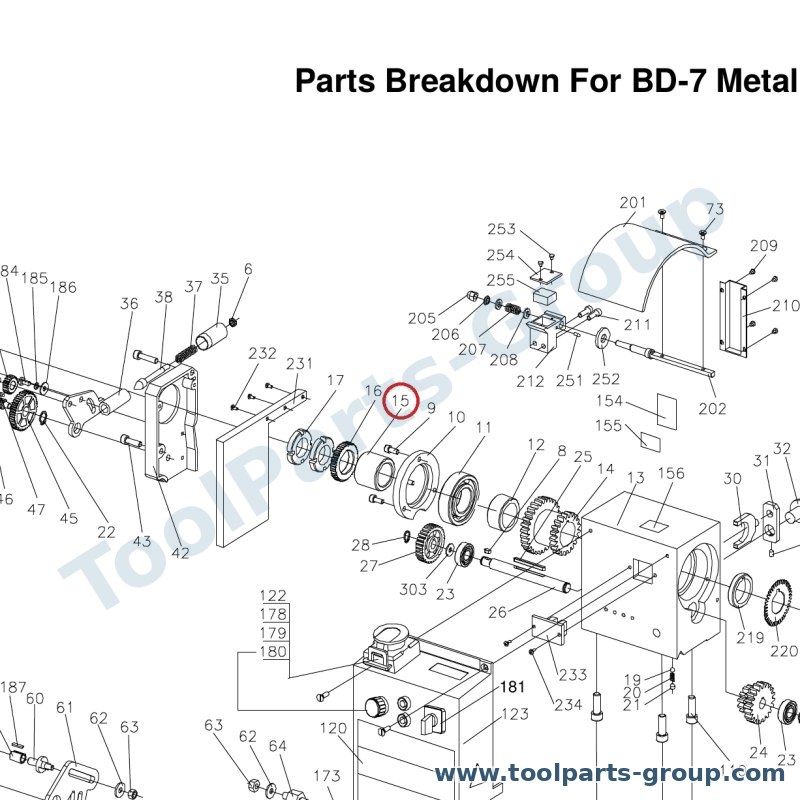 JET BD7-015 – Ersatzteil – Spacer Pos. 15 für BD-7