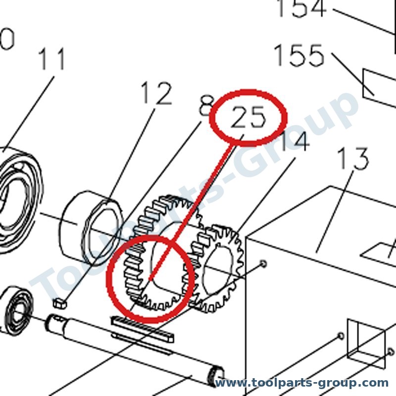 JET BD7-025 – Ersatzteil – Passfeder Pos. 25 für BD-7