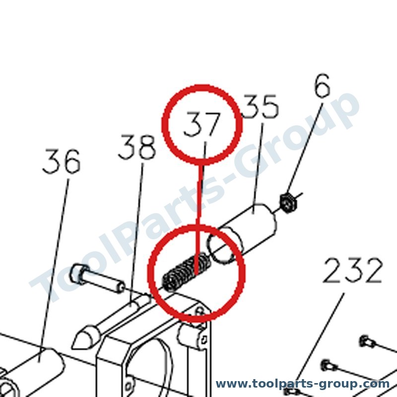 JET BD7-037 – Ersatzteil – Feder Pos. 37 für BD-7