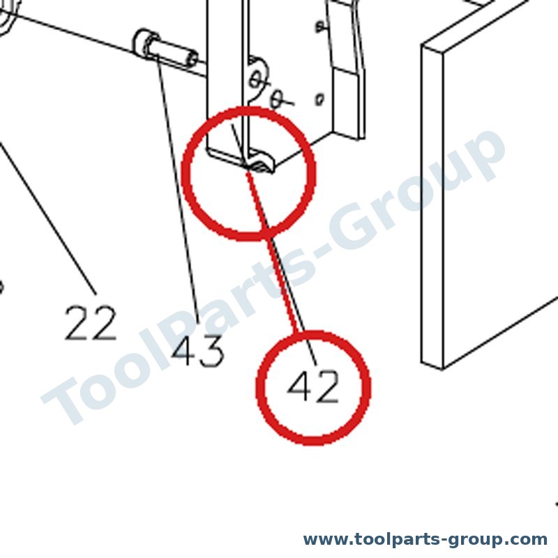 JET BD7-042 – Ersatzteil – Fixed Abdeckung Pos. 42 für BD-7
