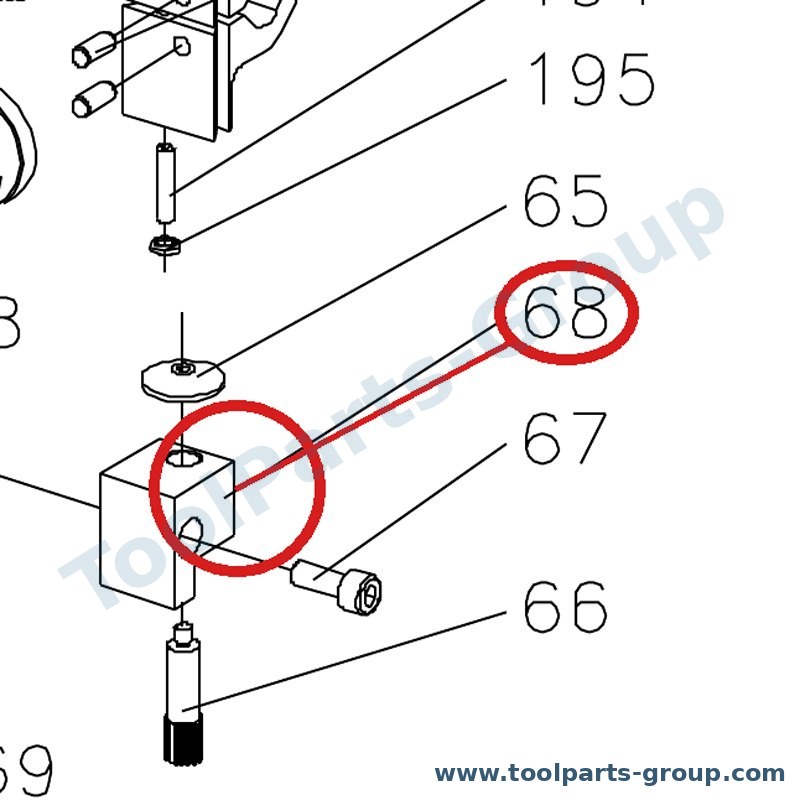 JET BD7-068 – Ersatzteil – Dial Indicator Body (optional) Pos. 68 für BD-7