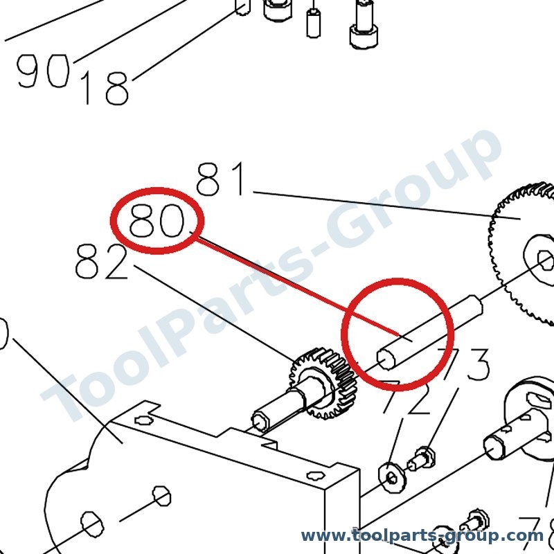 JET BD7-080 – Ersatzteil – Welle Pos. 80 für BD-7