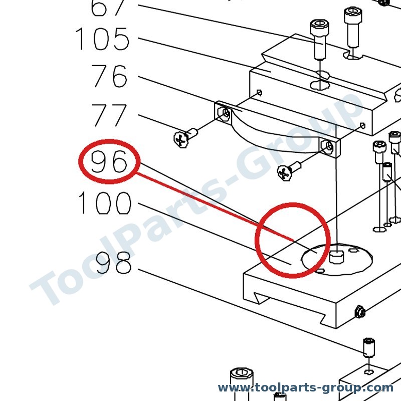 JET BD7-096 – Ersatzteil – Swivel Disk Pos. 96 für BD-7