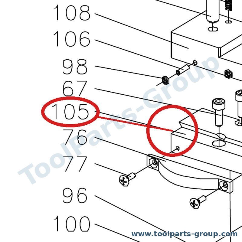 JET BD7-105 – Ersatzteil – Compound Rest(B) Pos. 105 für BD-7