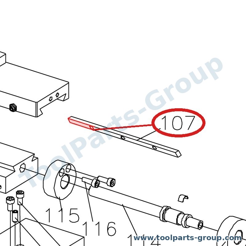 JET BD7-107 – Ersatzteil – Gib Strip Pos. 107 für BD-7