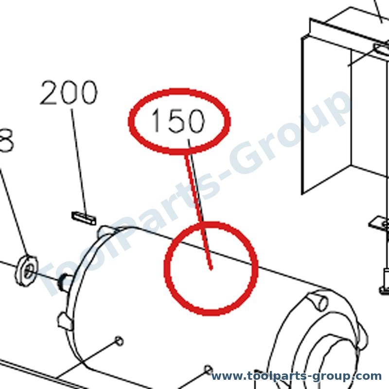 JET BD7-150 – Ersatzteil – Motor Pos. 150 für BD-7, BD-7-M
