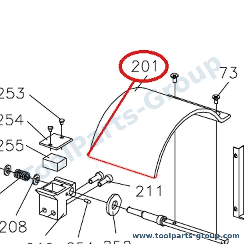 JET BD7-201 – Ersatzteil – Futter Protect Abdeckung Pos. 201 für BD-7