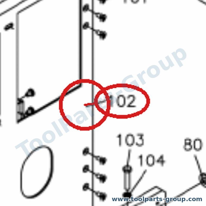 JET BD8-102 – Ersatzteil – Platte hinten Zahnrad Abdeckung für BD-8