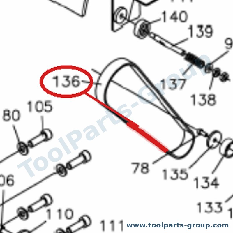 JET BD8-136 – Ersatzteil – Riemen für BD-8