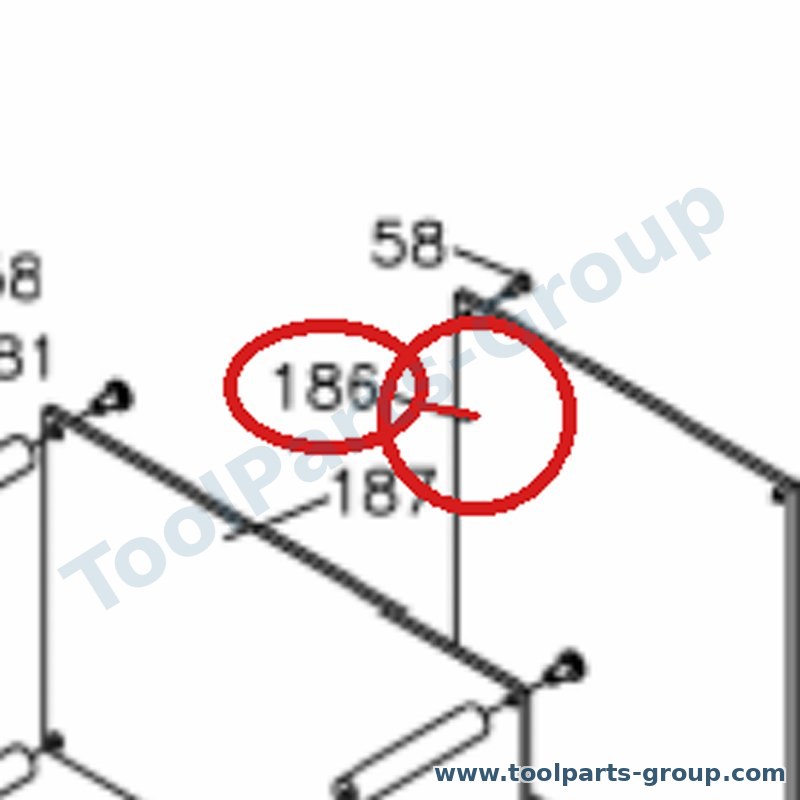 JET BD8-186 – Ersatzteil – Big Abdeckung von elektrisch Kasten Pos. 186 für BD-8
