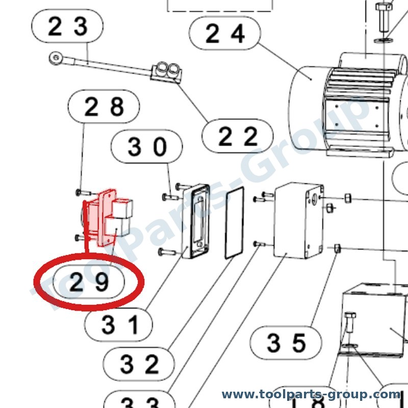 JET DC1200M-029 – Ersatzteil – Schalter Pos. 29 für DC-1200M