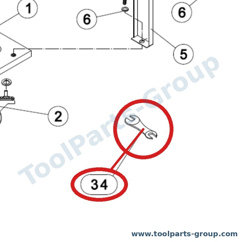JET DC900A-034 – Ersatzteil – Wrench 10X8 Pos. 34 für DC_900A, DC-900A