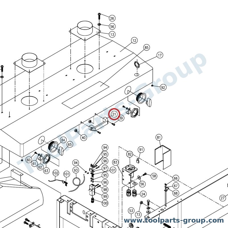 JET DDS225-321 – Ersatzteil – Griff Pos. 21 für DDS-225