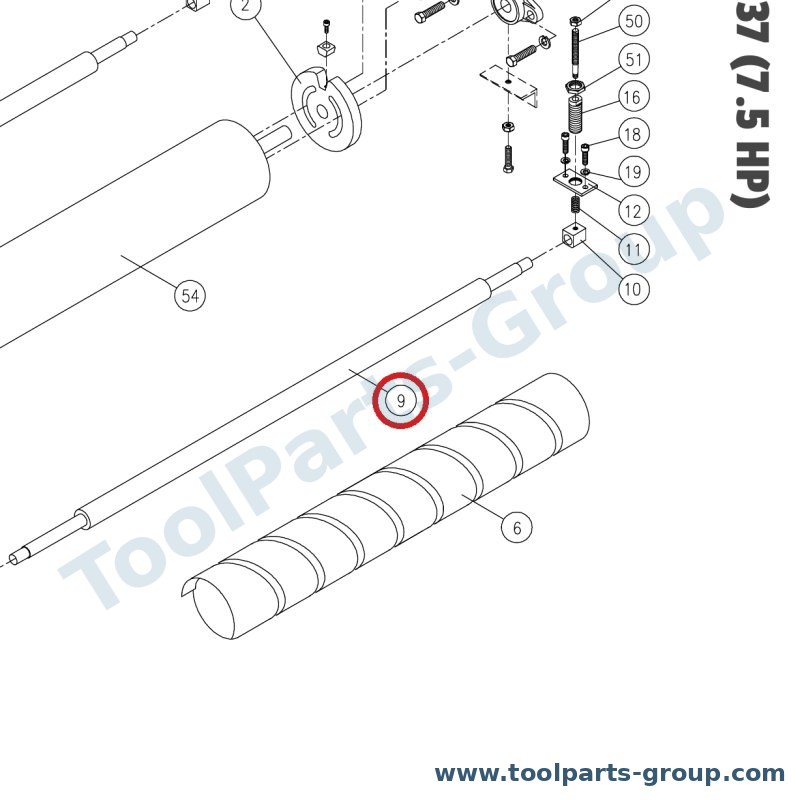 JET DDS237-109 – Ersatzteil – Tension Rolle für DDS-237