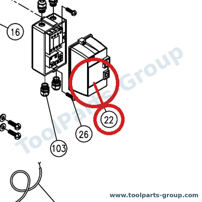 JET DDS237-322AE – Ersatzteil – Magnetschalter-Baugruppe (für 7.5 HP) für DDS-237