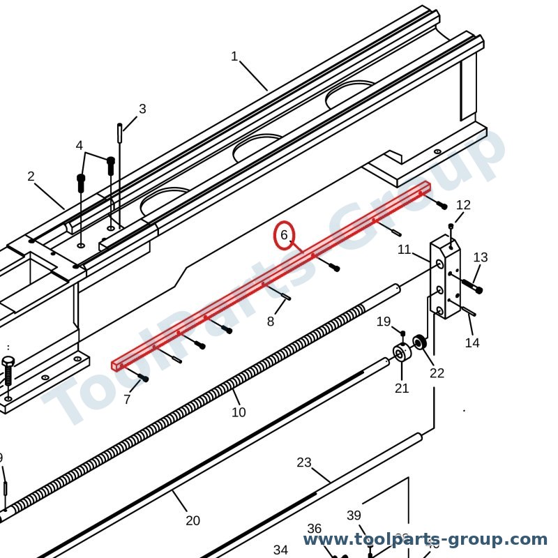 JET E1340VS-G06 – Ersatzteil – Rack Pos. 6 1050MM für E-1440VS