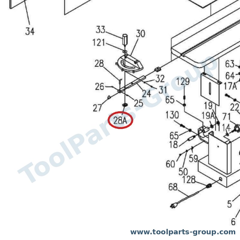 JET EHVS80-28A – Ersatzteil – Location Block Pos. 41 für OES-80CS