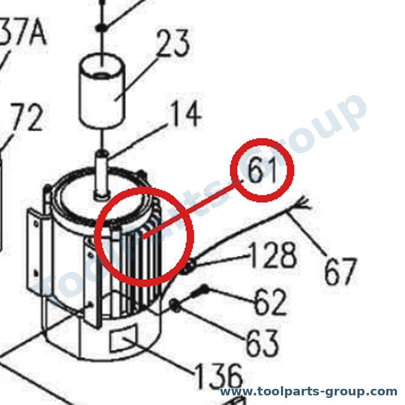 JET EHVS80-61AE – Ersatzteil – Motor AC 1.5HP/400V/50HZ/3PH für EHVS-80