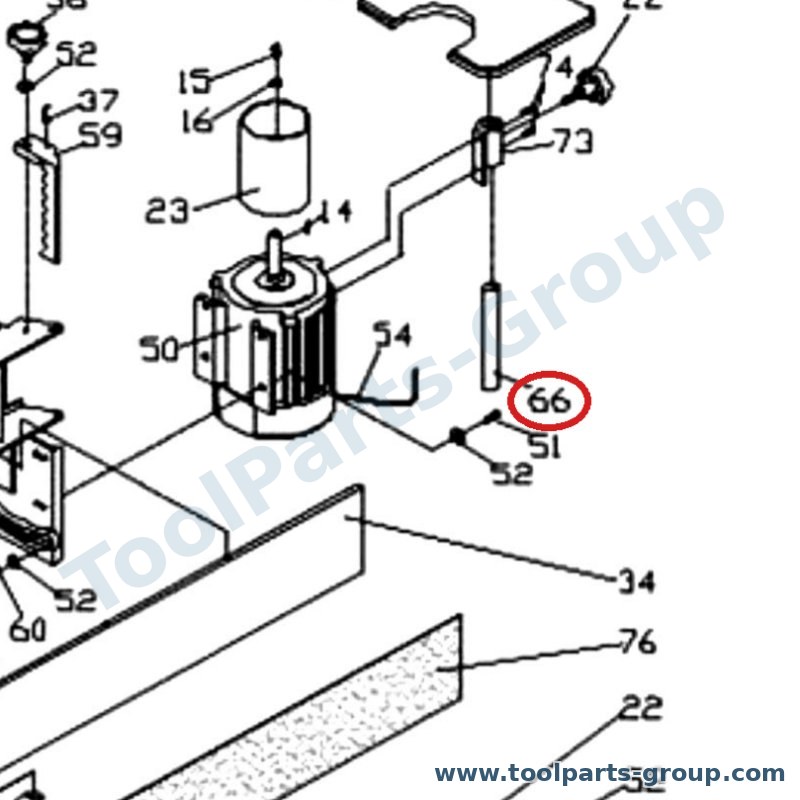 JET EHVS80-96 – Ersatzteil – Supporting Stange Pos. 96 für EHVS-80