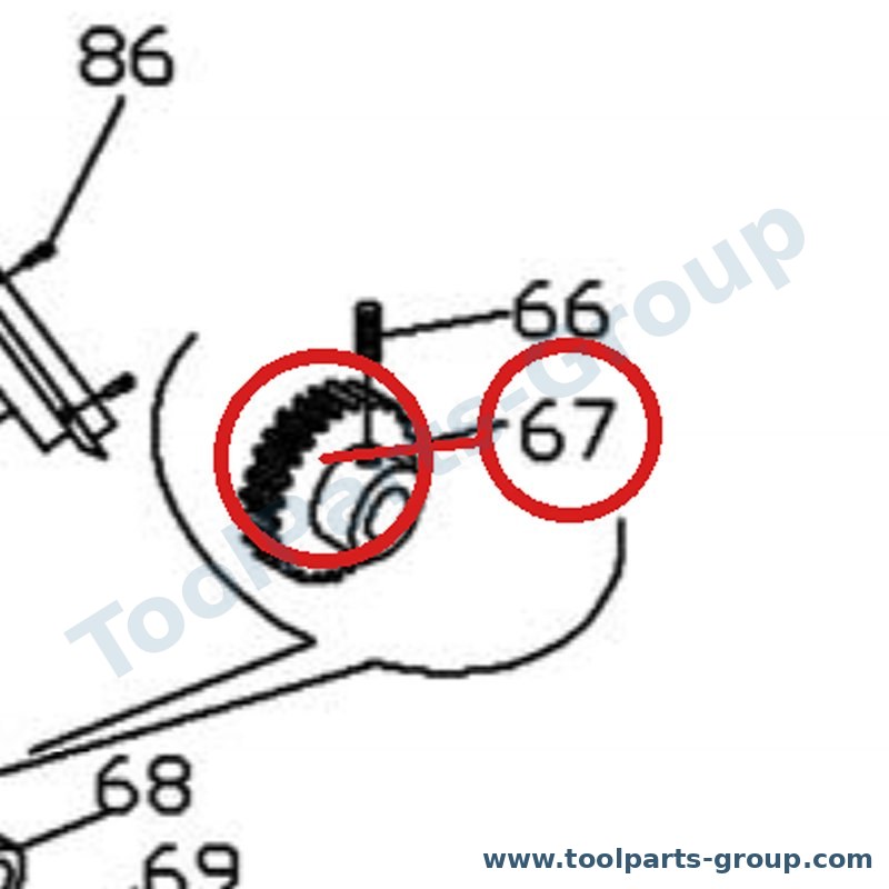 JET F225-167 – Ersatzteil – Schnecke Zahnrad für MCS-225