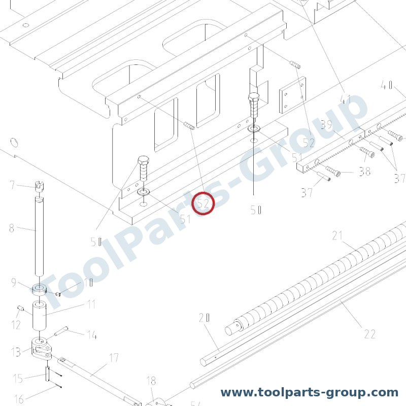 JET GB85 – Ersatzteil – Square Gewindestift Pos. 9 M10 X 35 für GH-2680