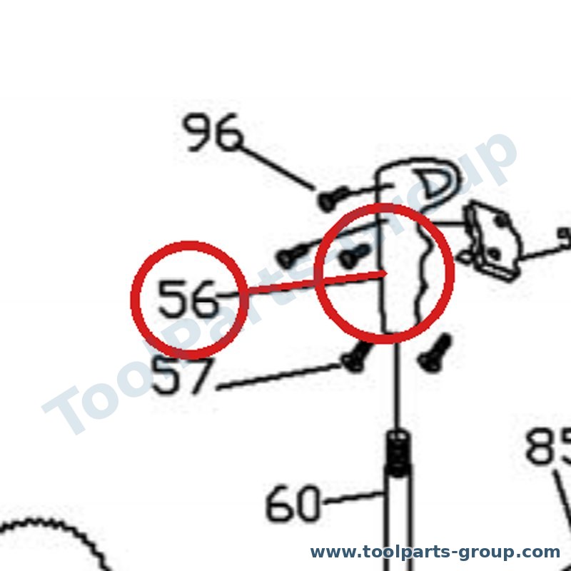 JET HS-201402 – Ersatzteil – Griff + Schraube Pos. 42 für SY225