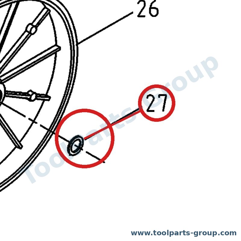 JET HVBS34VS-027 – Ersatzteil – Scheibe Pos. 27 für HVBS-34VS
