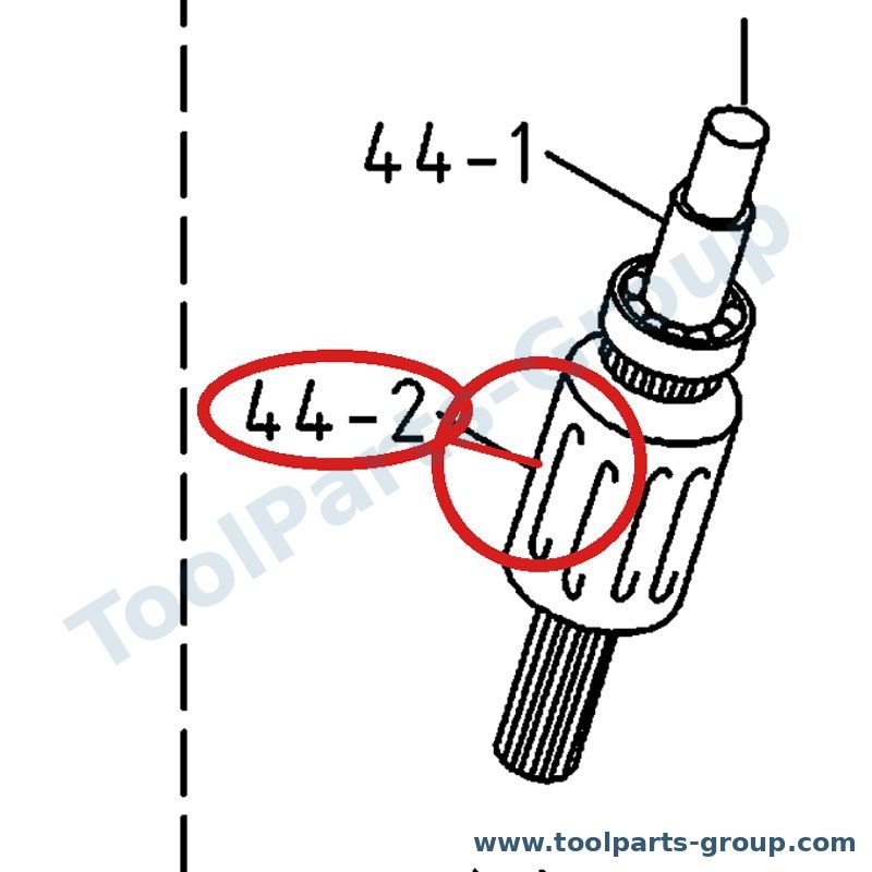 JET HVBS34VS-044-2 – Ersatzteil – Motor Rotor für HVBS-34VS