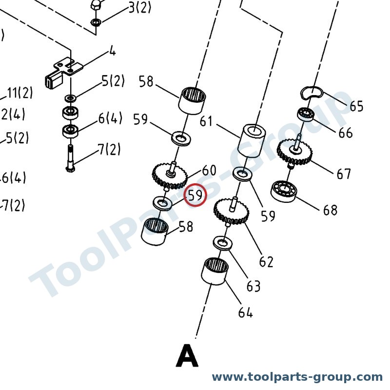 JET HVBS34VS-059 – Ersatzteil – Scheibe für HVBS-34VS
