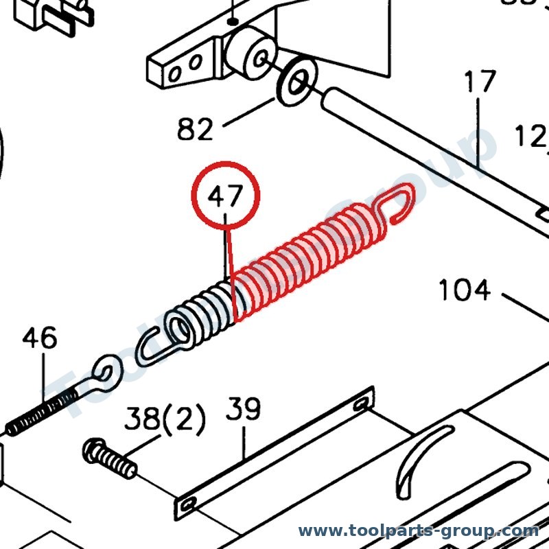 JET HVBS462-047 – Ersatzteil – Feder Pos. 47 für JWBS-56CS, HVBS-56CS