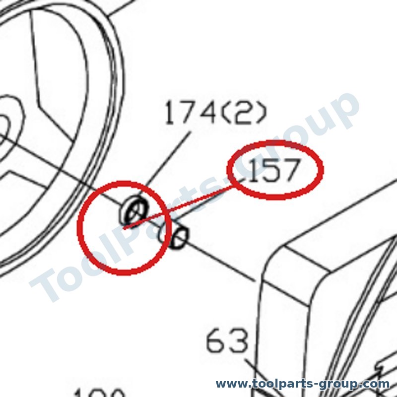 JET HVBS712-157W – Ersatzteil – Lager Buchse - links Pos. 157 für HVBS-712