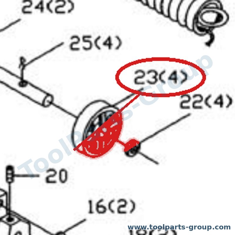 JET HVBS7MW-23 – Ersatzteil – Rad Pos. 23 für HVBS-7MW
